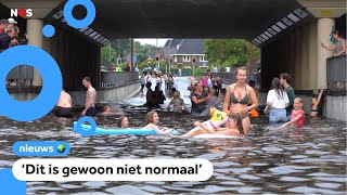 Schade en plezier door noodweer in Nederland
