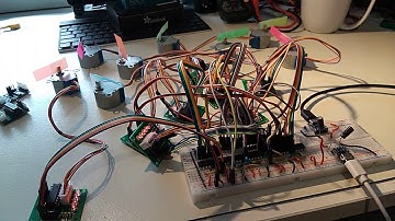 Attiny85 running eight stepper motors