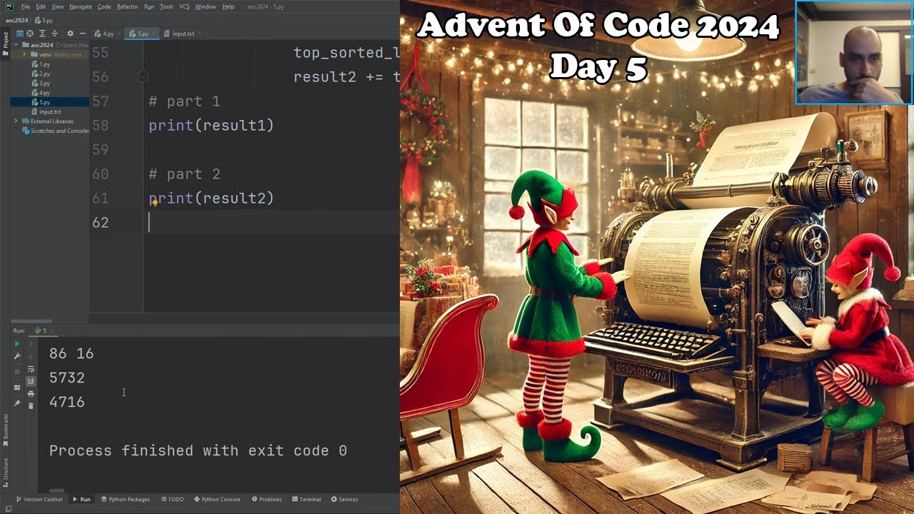 Advent of Code 2024 (Python) day 5 YouTube