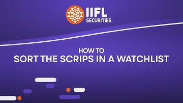 How to sort the scrips in a Watchlist? Can a watchlist be sorted manually?