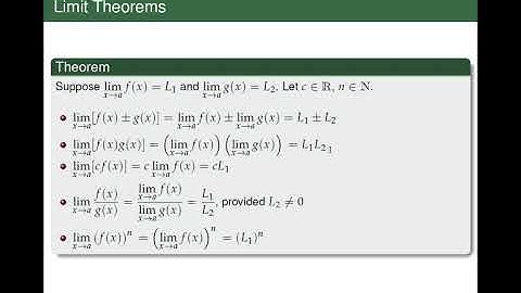 [Math 21] Lec 1.1 Limit of a Function and Limit Theorems (Part 2 of 4)
