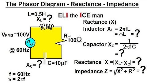 Physics 49.1  RCL Circuits & Phasors (10 of 24) Phasor Diagram - Reactance/Impedance
