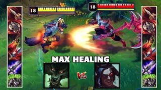 MAX HEALING KAYN vs MAX HEALING WARWICK FIGHTS & Best Moments