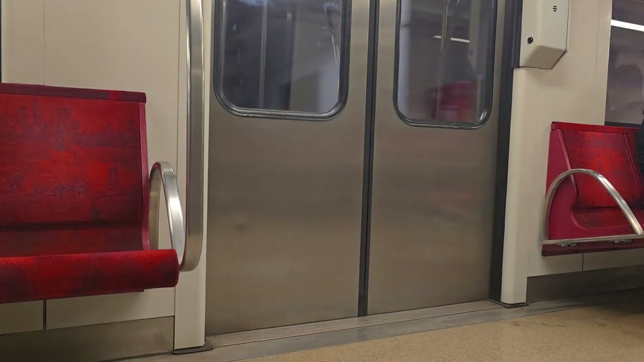 [4K] Warsaw, Poland. Metro ride M1 from Wilanowska to centrum.