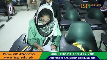 ISP Mid Term Exams 2022 | Institute of Southern Punjab, Multan | ISP Multan | Best Education Campus