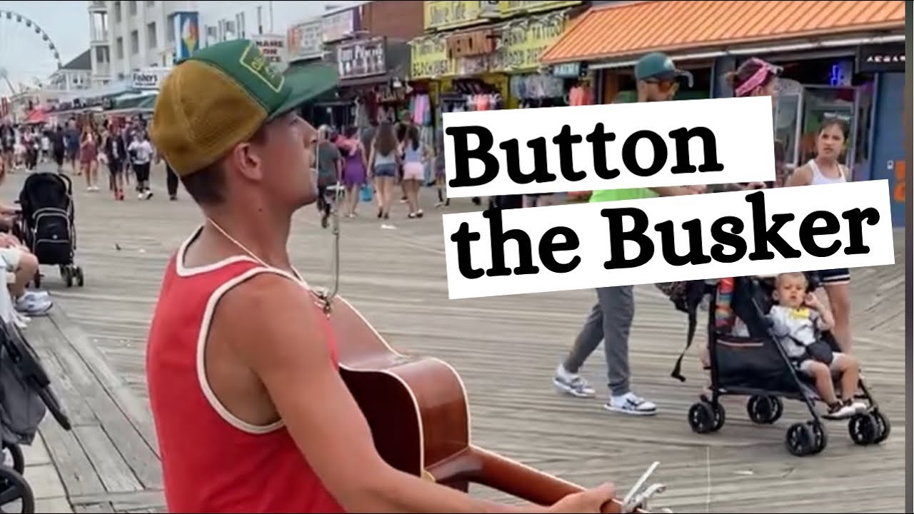 Button The Busker Harmonica Jam Ocean City Maryland Moonshine Hobo Blues
