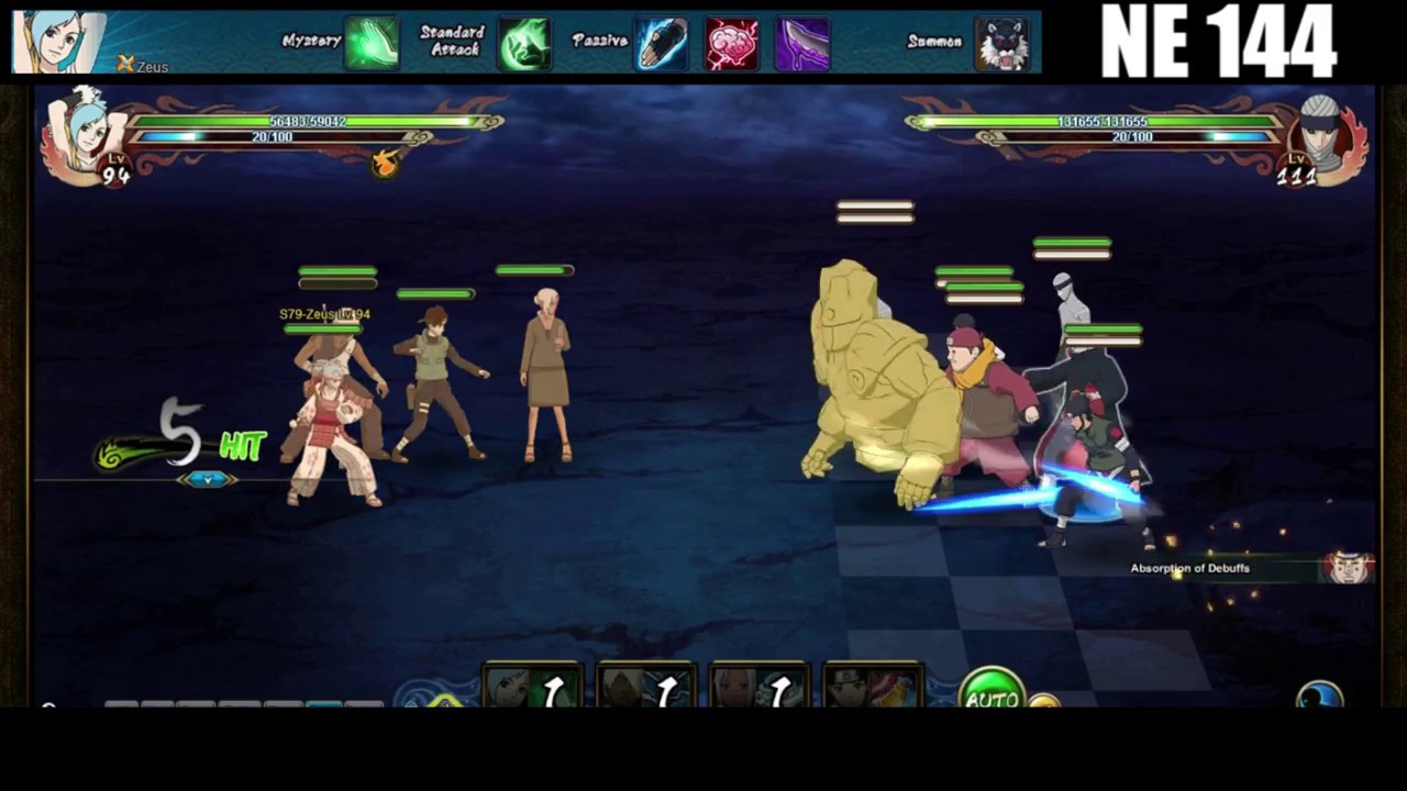 Naruto Online Ninja Exam 142, 143, 144 Water Main , Version 3.0 North America