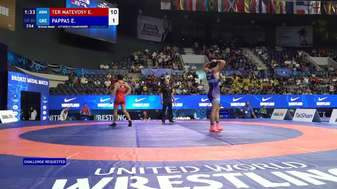 Bronze Medal • GR 80Kg • Erik TER MATEVOSYAN (ARM) vs. Eleftherios PAPPAS (GRE)