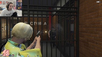 XQC KILLS 2 COPS IN JAIL WITH GLITCHED GUN... | GTA 5 RP NoPixel 3.0 | Banned?