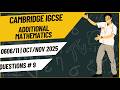 0606/11 Oct Nov 2025 Q9 | Sketching Speed &amp; Acceleration Graph Explained 🔥 | IGCSE Additional Maths