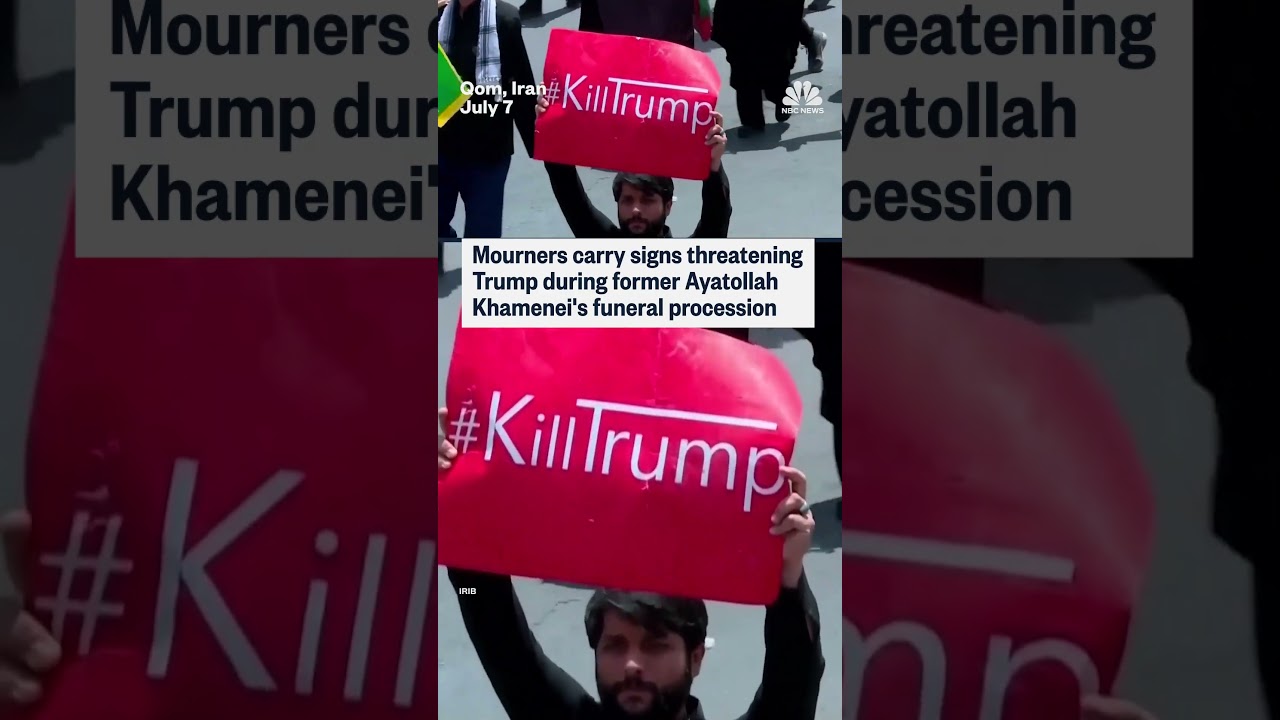 Iranian mourners threaten Trump during Khamenei funeral