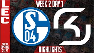 S04 vs SK Highlights | LEC Spring 2021 W2D1 | Schalke 04 vs SK Gaming