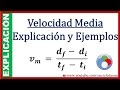 Velocidad Media - Explicación y Ejercicios