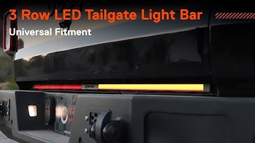TRUE MODS 3 Row Dark Smoked LED Tailgate Light Bar Strip with Sequential Turn Signals