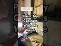 Paint my cabinets with me day 6 #highglosspaint #finepaintsofeurope #paintedcabinets #prepwithme
