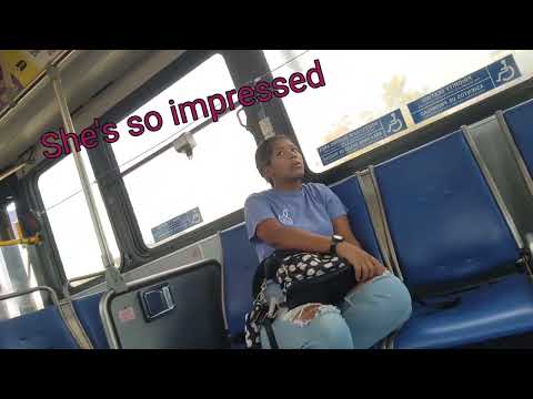 Sexy Latina impressed by BWC on the bus: Staring at bulge
