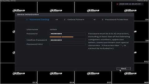 Dahua CCTV   How to set up Initialisation of NVR