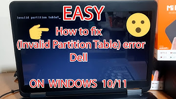 👉How to fix an Invalid Partition Table error on a system DELL👈😮EASY #tech #technology #tipsandtrick