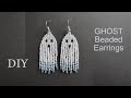 How to make beaded ghost earrings, halloween beaded earrings diy