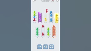 Level 16. Color sort. #colorsortpuz, #sorting, #games, #shorts