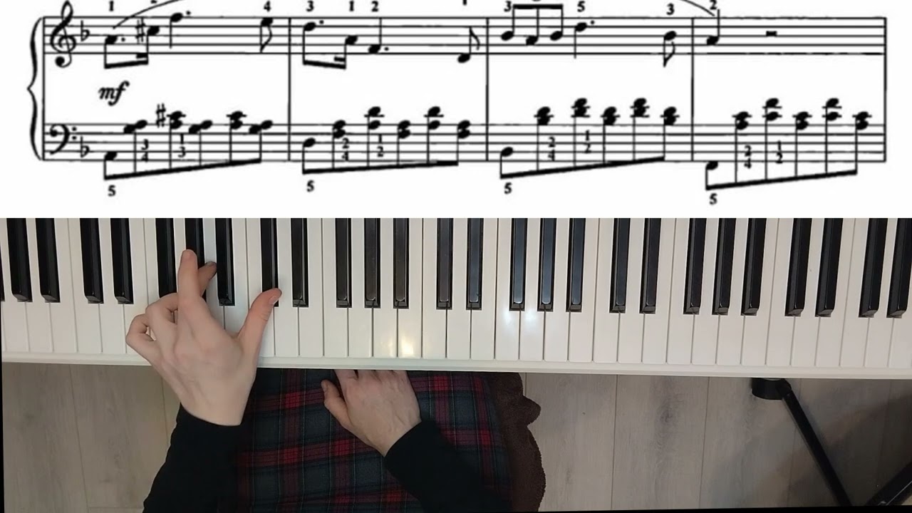 Разбор "Серенада" ф. Шуберта на фортепиано, лёгкая версия