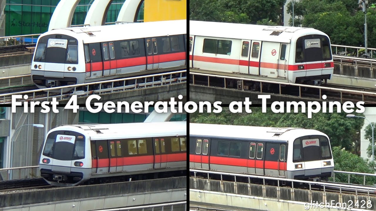 [SMRT] First 4 Generations of Singapore MRT Trains Arriving and