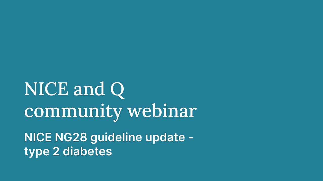 How to implement NICE type 2 diabetes guideline update - YouTube
