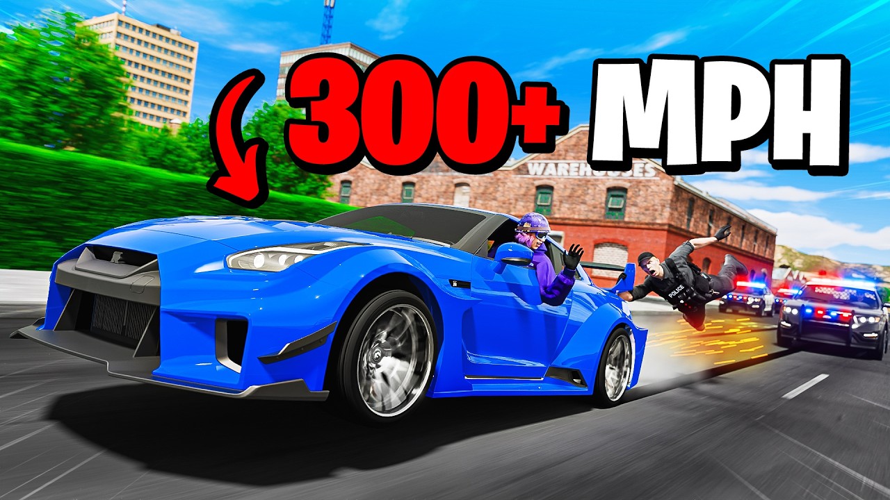 INSANE DRAG CAR Destroys Cops In GTA 5 RP