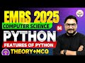 EMRS 2025 Computer Science | Features of Python | EMRS Exam Preparation | Part 4 Important Questions