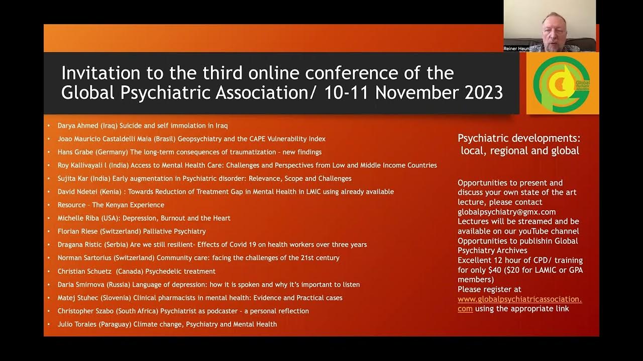 Online Congress of the Global Psychiatric Association 1011 November