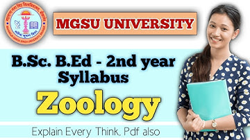 Zoology Syllabus, Bsc Bed 2nd Year, New Syllabus Full Explain, Paper Pattern, MGSU, SK EDUCATION