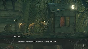 Nier: Automata Route C - Maintenance: A2 Visits Pascal at Village (Need Treebark for Filter) PS4 Pro