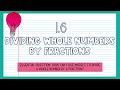 Dividing Whole Numbers by Fractions Using Models