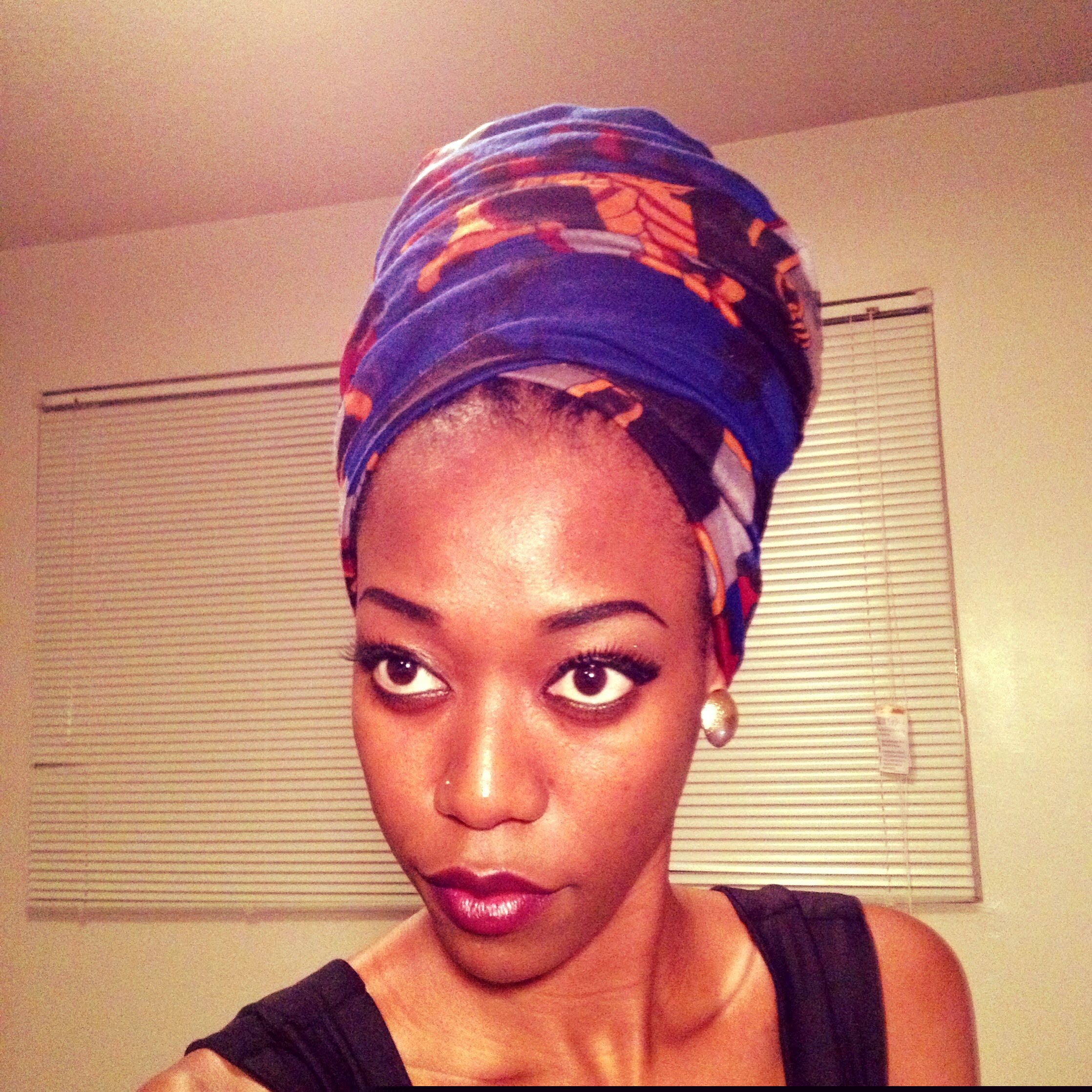 Queen Nefertiti head wrap tutorial