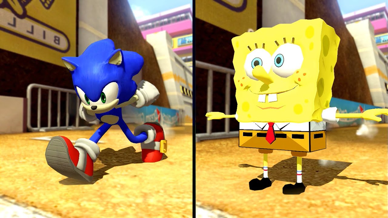 Mario Kart 8 Deluxe - Spongebob, Sonic Run in Leaf Cup (2 Player)|The Peak Racing on Nintendo Switch