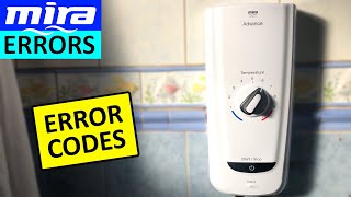 Mira Advance Thermostatic Electric Shower Lights Status Overview - Mira Advance Shower Error Codes
