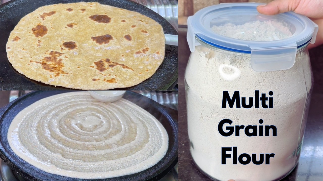 ఈ పిండితో మెత్తని చపాతీలు దోశెలు కూడా వేసుకోవచ్చు...Multigrain Atta Homemade in Telugu| Healthy Atta