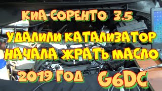 Почему после удаления катализатора двигатель начинает есть масло? Киа Соренто 3,5 G6DC 2019 год.