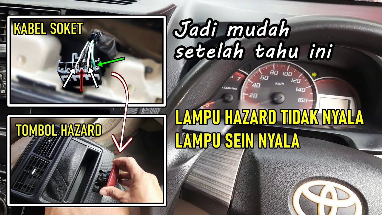 Cek jalur kabel soket tombol Hazard AVANZA