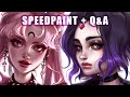 PORTRAIT SPEEDPAINT + Q&A // Geralt Raven and Dark Lady