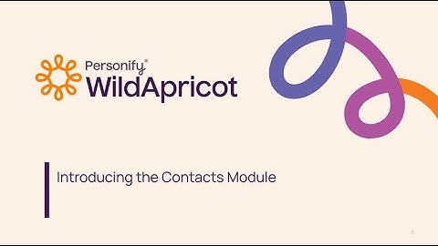 Part 2 — The Contacts Module