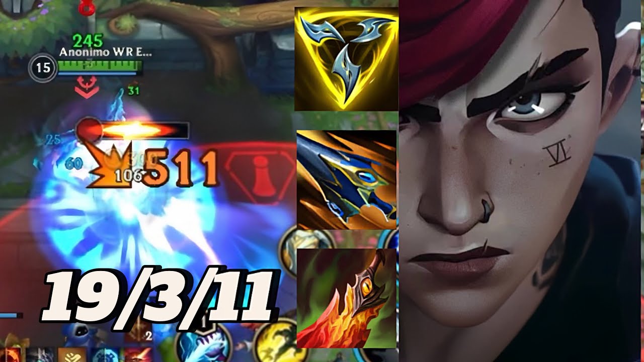 ¡EL NUEVO BUFF A VI! ESTA ROTÍSIMA 🥊 | Vi Jungla Wild Rift (Build & Runas)