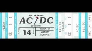 AC/DC:Boston Garden,Boston,Massachusetts,Usa 14/12/1981 ( FM Broadcast HD)