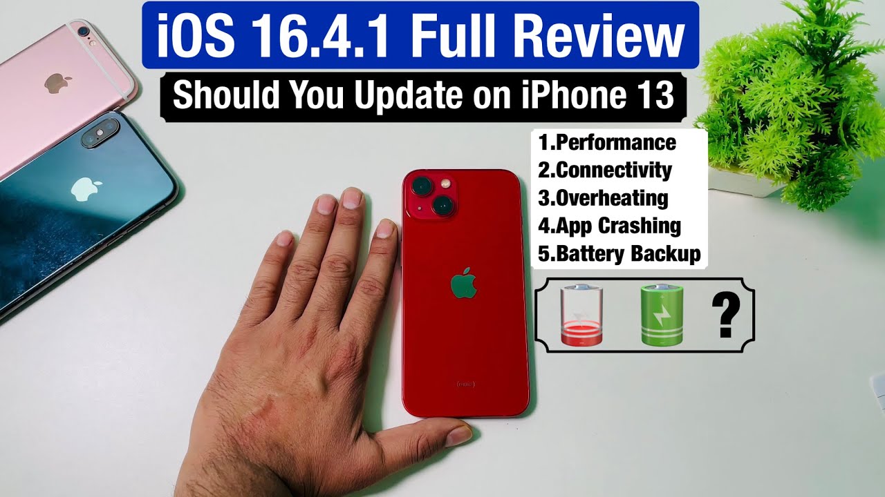 iOS 16.4.1 Final Review on iPhone 13 || 100% - 1% Battery Backup ?  performance? - YouTube