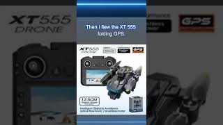 GPS Drone XT555 5G Optical Flow Foldable Drone with WiFi Transmission Servo Gimbal Aerial Camera.