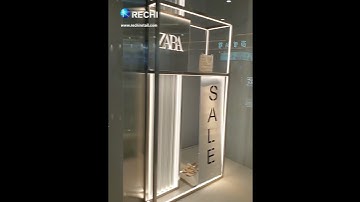 ZARA Illuminated Retail Visual Window Display Fixture