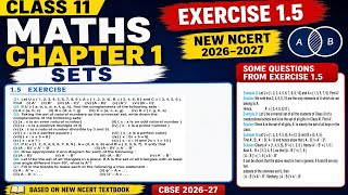 ⚡ Class 11 Maths Ex 1.5 Sets | Quick &amp; Easy Tricks 🔥 to Solve Every Question 🎯 Exam Important 💯