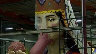 Final preparations are under way for the Rose Parade