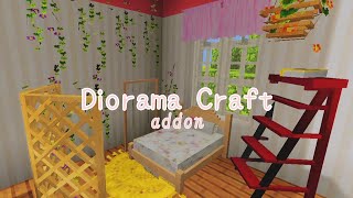 aesthetic addon for minecraft pe / be review [ Diorama Craft addon ] | Ja's crafts screenshot 3