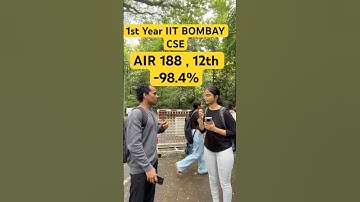 IIT Bombay 1st Year CSE Student(AIR 188) Shares Her JEE Strategy